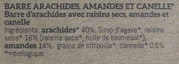 Barres Biowise Amandes Canelles